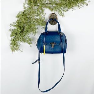 Cromia Made In Italy Blue Leather Crossbody Bag 🌿